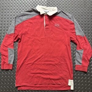 Vintage Y2K Nike Air Red Polo Long Sleeve Shirt
